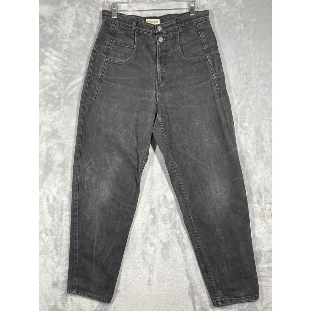Vintage Guess Jeans Mens 32x30 Faded Black Tapered Leg Denim Made in USA 90s